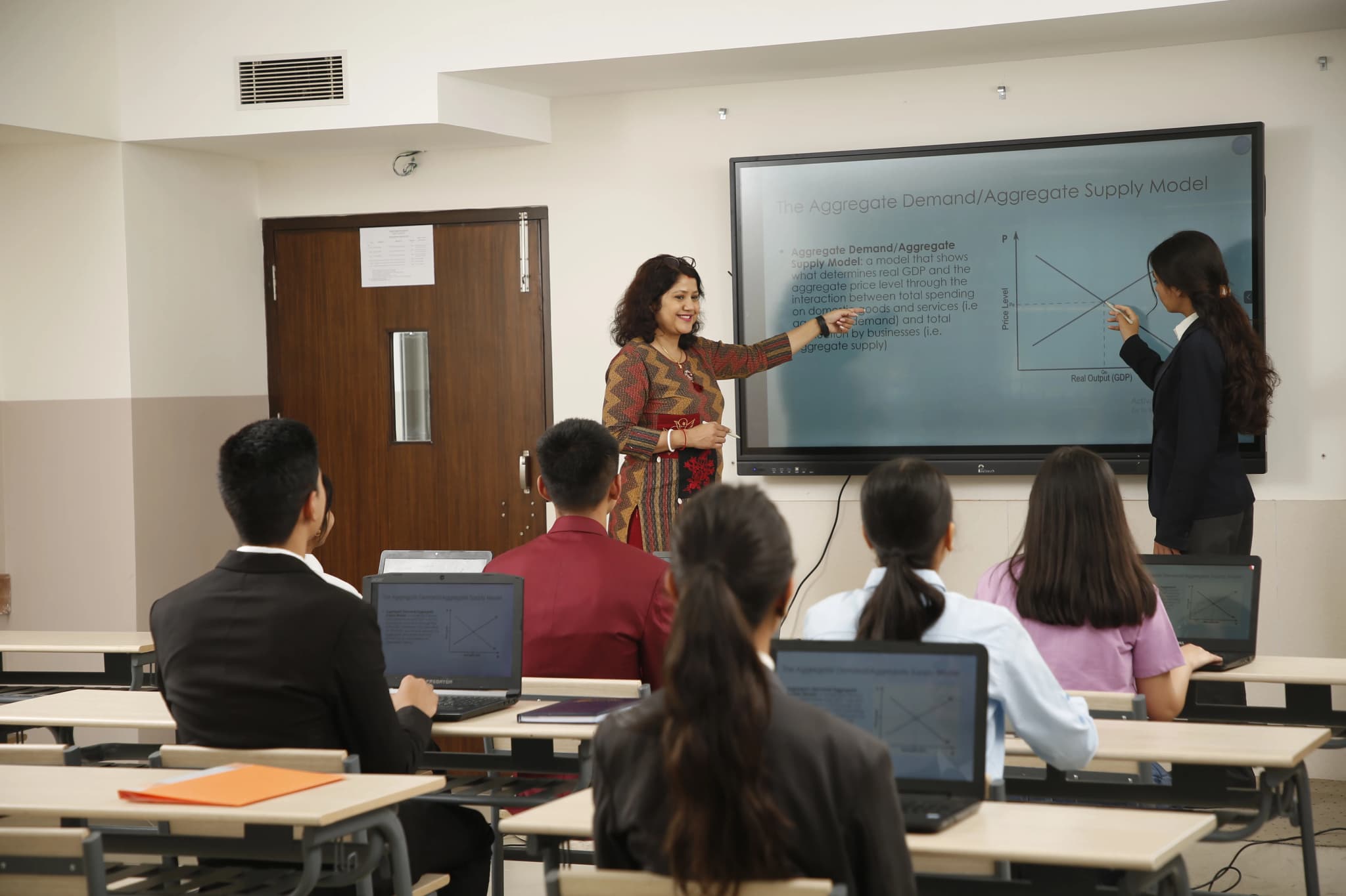 Modern classroom at Global College of Management